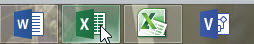Hier wurde Excel 2013 und Excel 2010 geöffnet ...