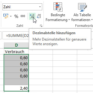 Nachkommastellen Excel Nervt