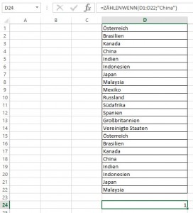 Zählt ZÄHLENWENN falsch?
