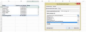 Rang in Pivot in Excel 2013