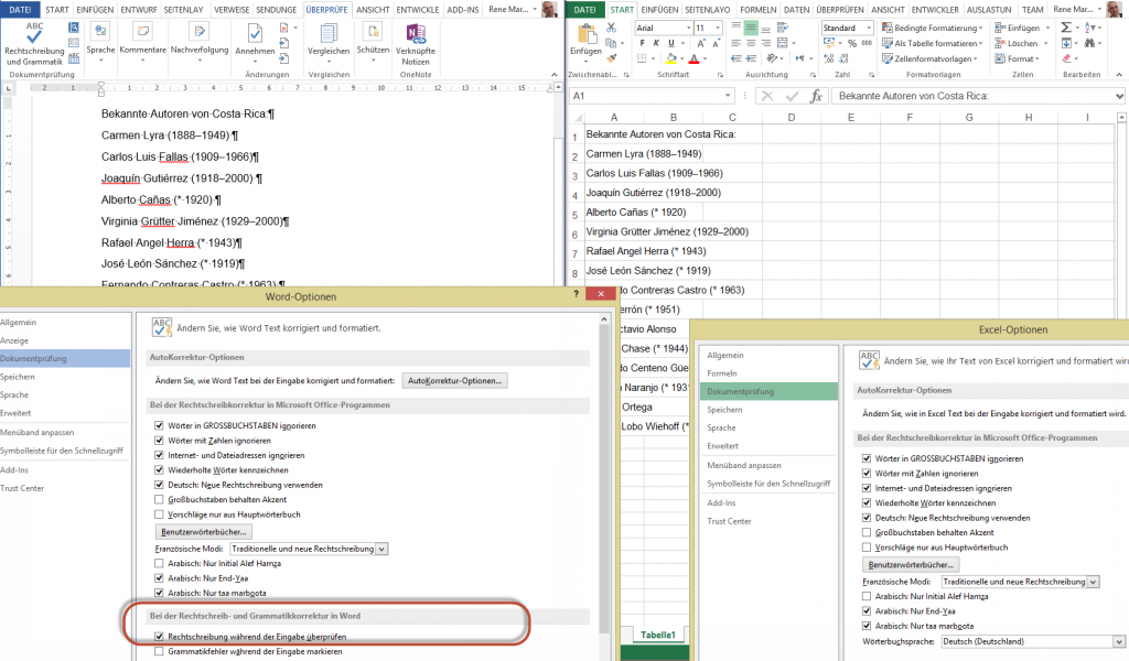 Rechtschreibprüfung, Wörterbuch | Excel nervt ...