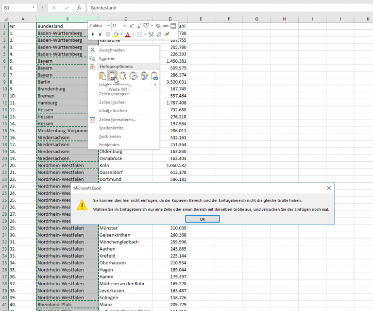 Diese Aktion Funktioniert Nicht Bei Einer Mehrfachauswahl Excel Mehrfachauswahl – Excel nervt