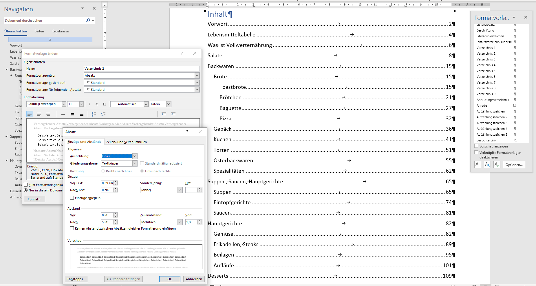 hängender Einzug | Excel nervt ...